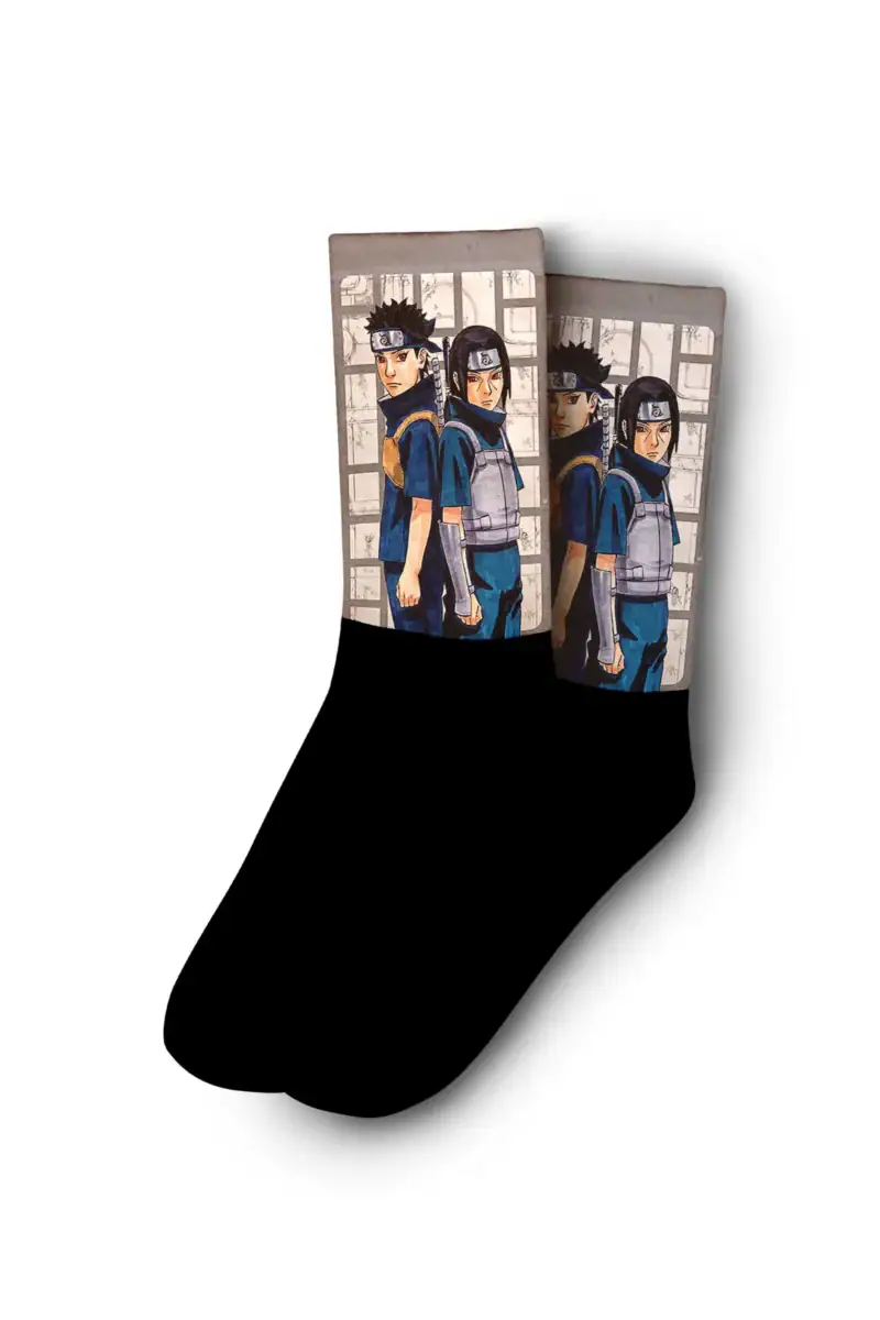 Uchiha Itachi &Amp; Shisui Anime Designed Digital Printed Socks - Image 3