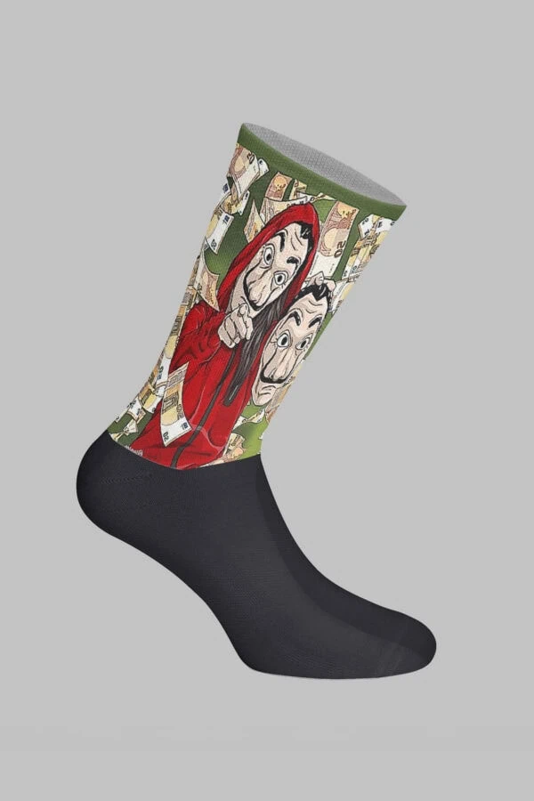 La Casa De Papel Designed Digital Printed Socks