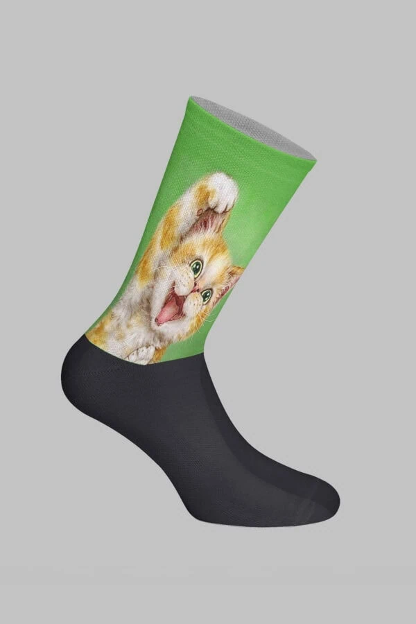 Cat Designed Digital Printed Socks