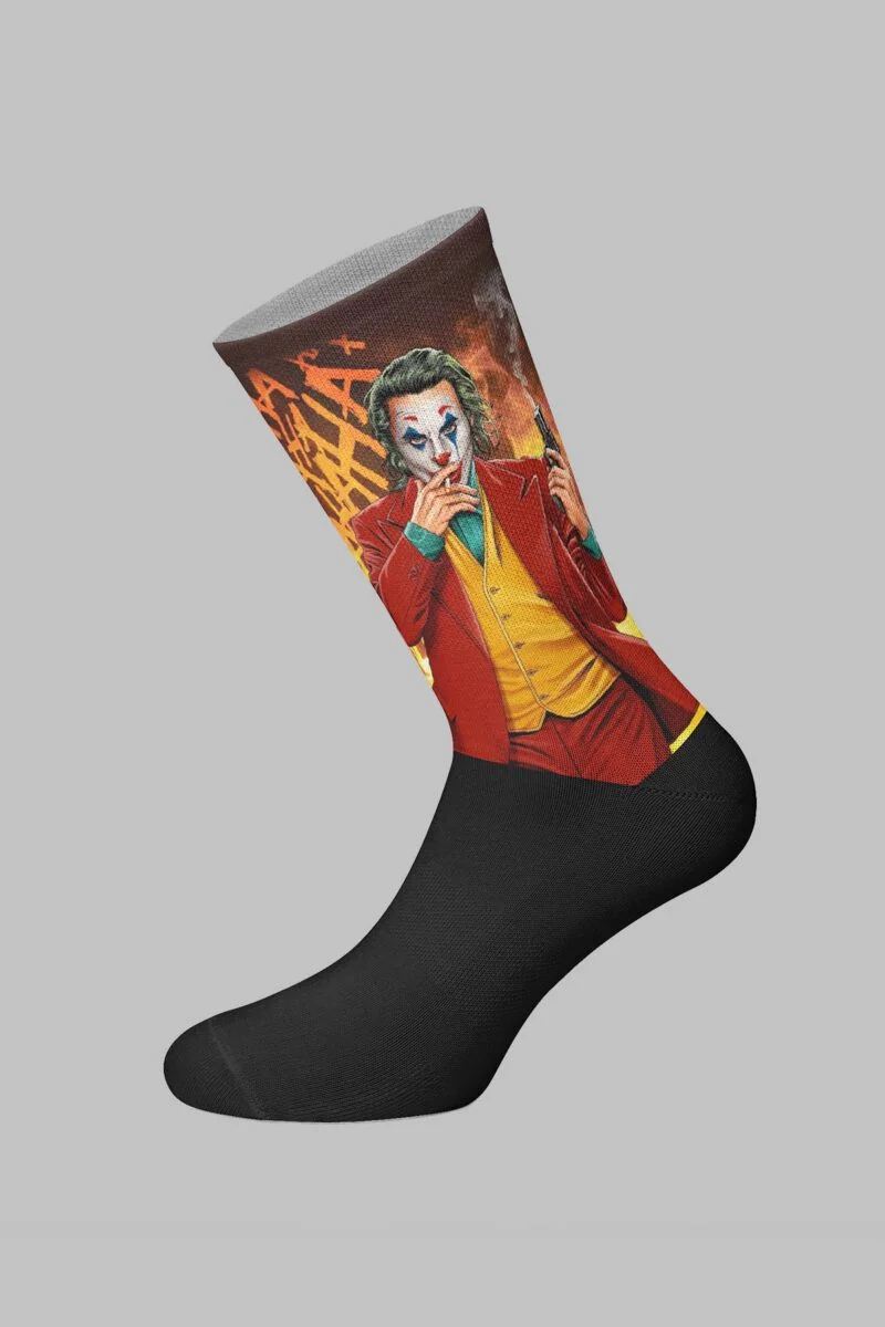 Joker Smoke Designed Digital Printed Socks - Image 2