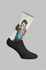 Charlie Chaplin Superman Designed Digital Printed Socks