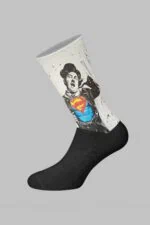 Charlie Chaplin Superman Designed Digital Printed Socks - Image 2