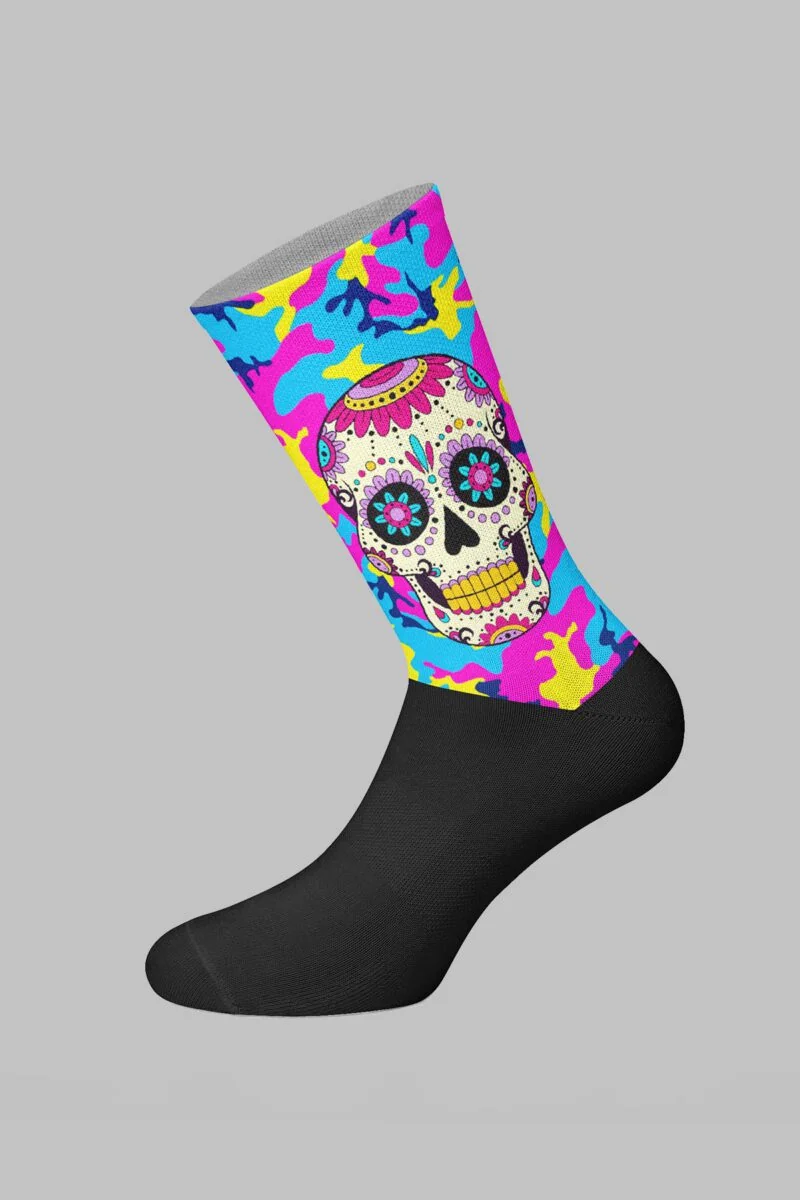 Skull Designed Digital Printed Socks - Image 2