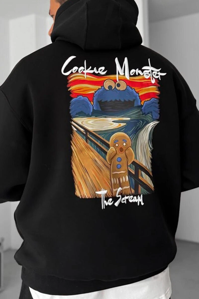 Cookie Monster Design Unisex Hoodie - Image 5