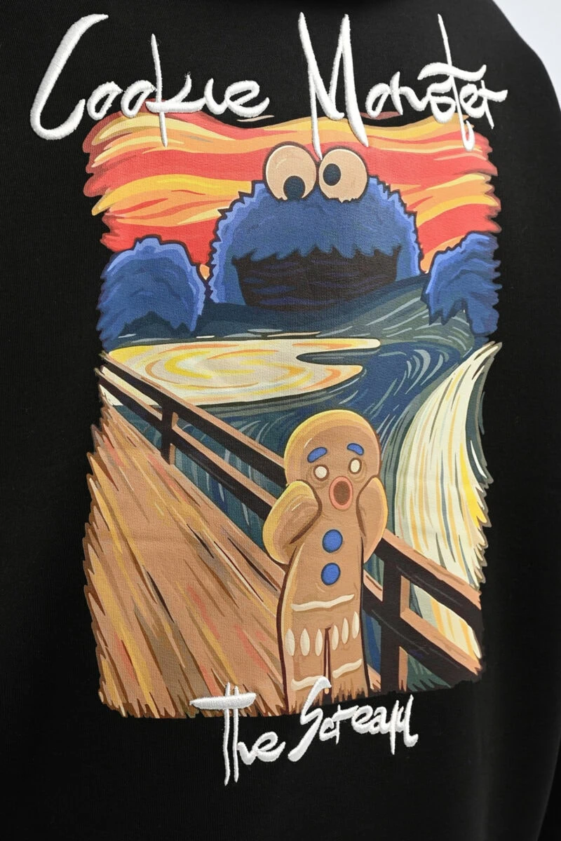 Cookie Monster Design Unisex Hoodie - Image 9