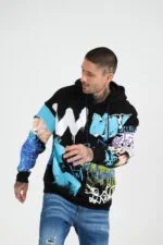 Graffiti Design Printed Unisex Hoodie