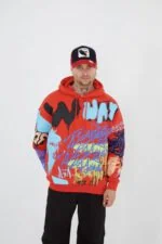 Graffiti Design Printed Unisex Hoodie - Image 13