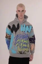 Graffiti Design Printed Unisex Hoodie - Image 8