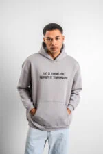Grey Life of Tree Designed Unisex Hoodie - Image 4