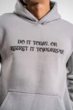 Grey Life of Tree Designed Unisex Hoodie - Image 2