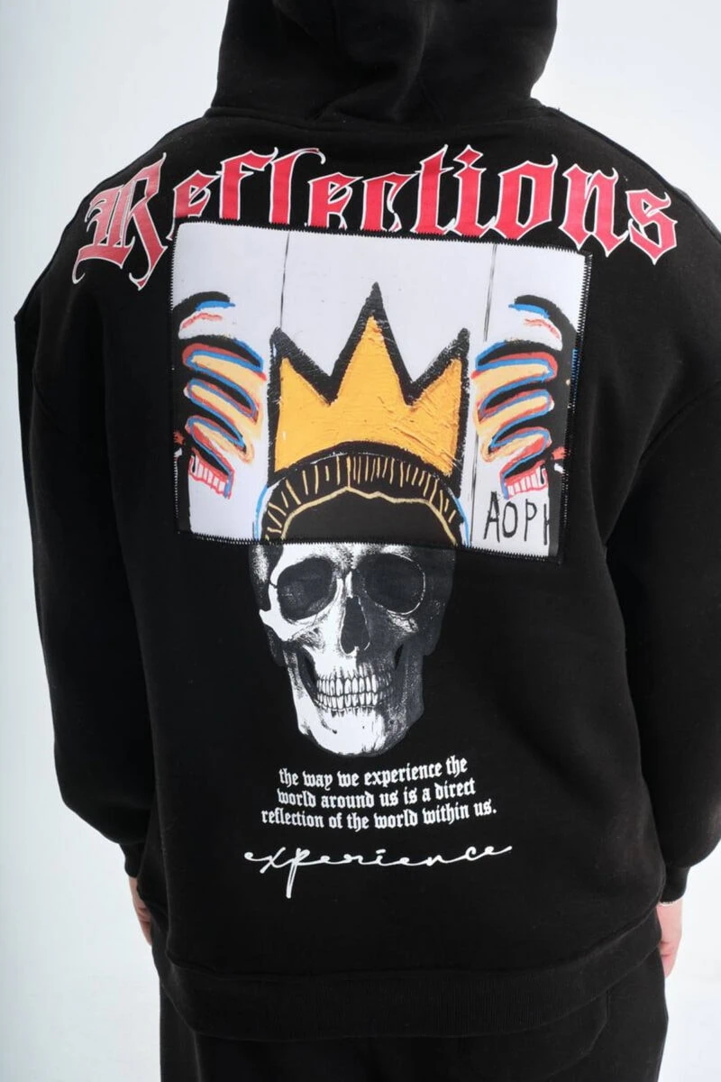 Reflections Skull Design Unisex Hoodie - Image 2