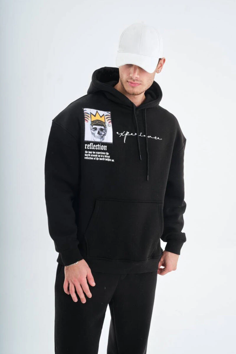 Reflections Skull Design Unisex Hoodie - Image 3
