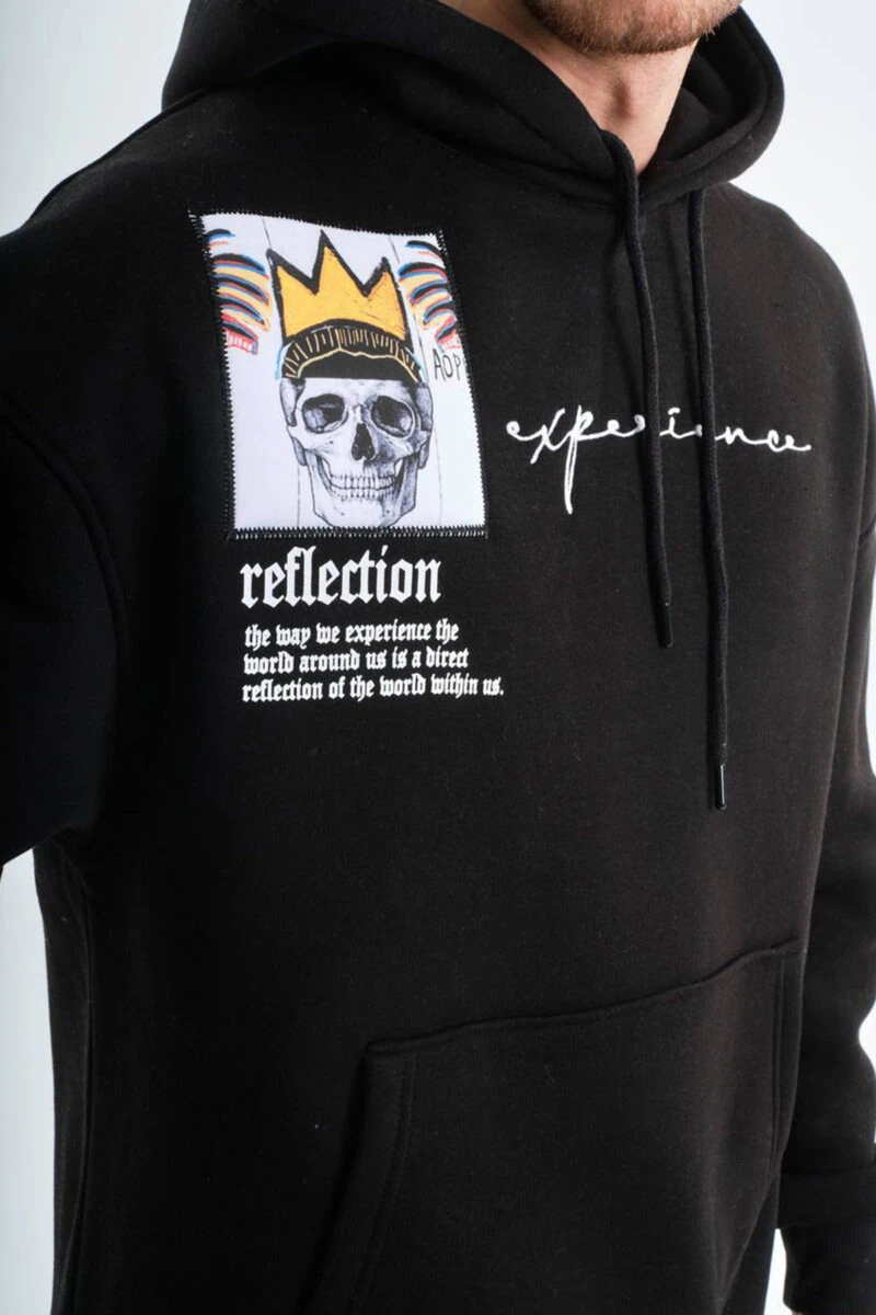 Reflections Skull Design Unisex Hoodie - Image 4