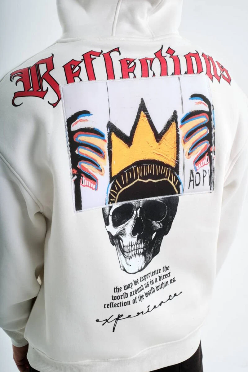 Reflections Skull Design Unisex Hoodie - Image 7