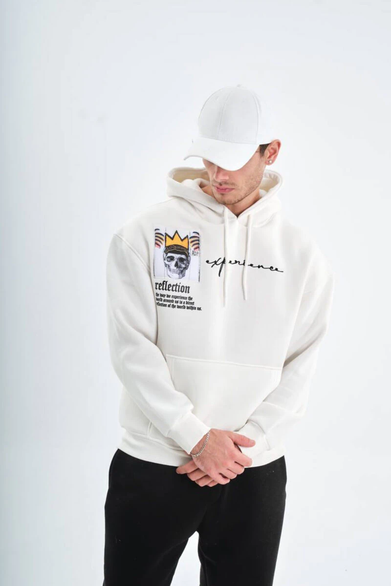 Reflections Skull Design Unisex Hoodie - Image 6