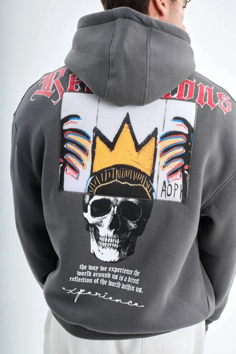 Reflections Skull Design Unisex Hoodie - Image 12