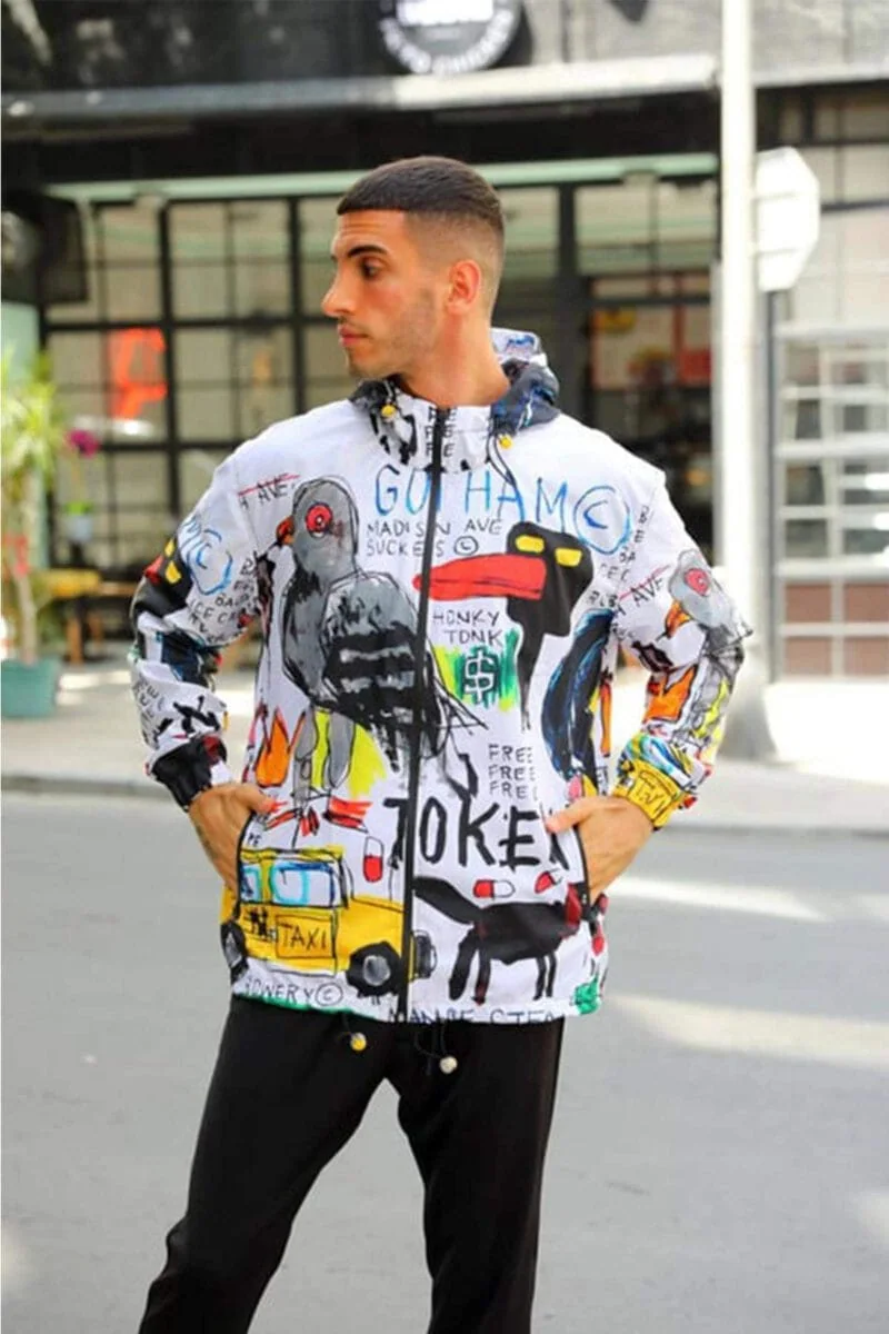 Gotham Print Rain Jacket - Image 5