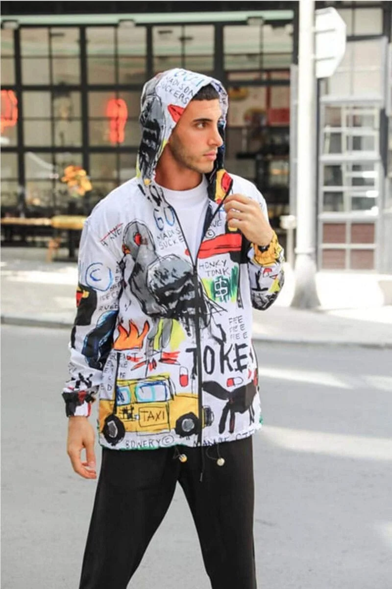 Gotham Print Rain Jacket - Image 2