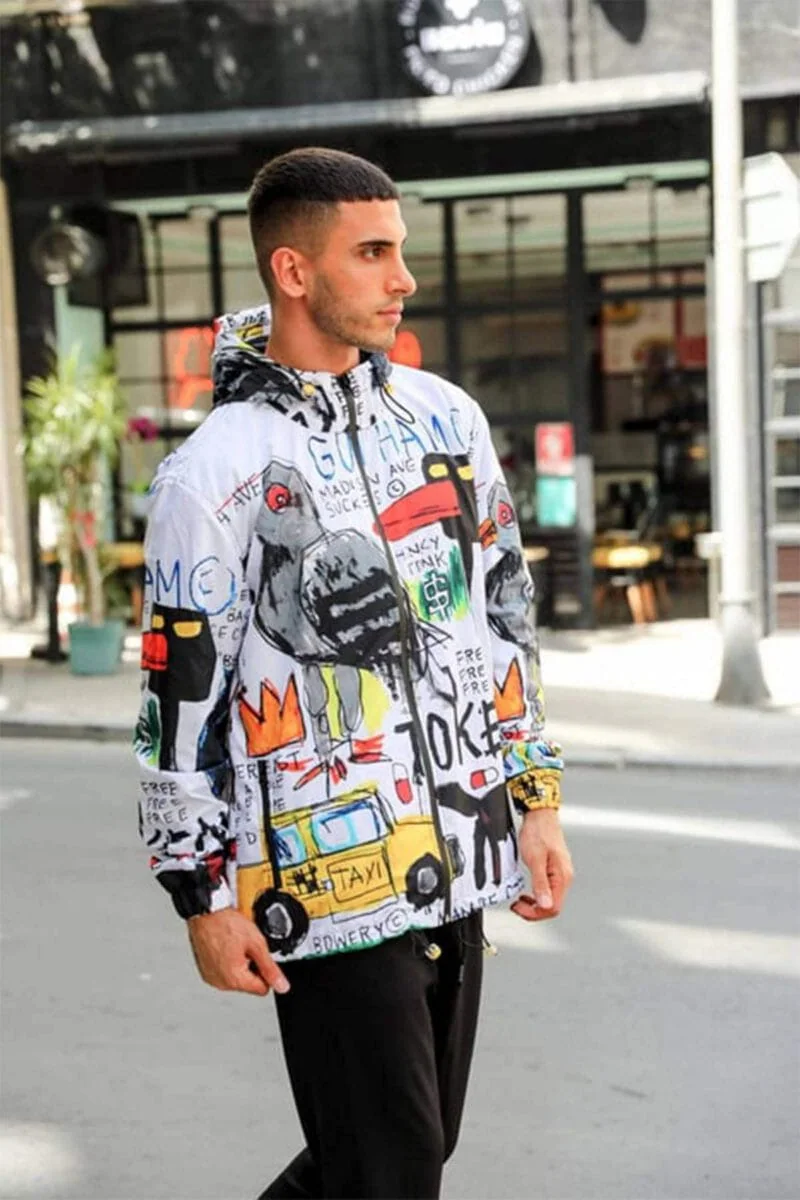 Gotham Print Rain Jacket - Image 6