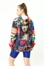 Unisex Mona Lisa Print Rain Jacket - Image 5