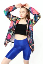 Unisex Mona Lisa Print Rain Jacket - Image 3