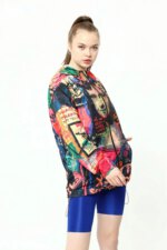 Unisex Mona Lisa Print Rain Jacket - Image 2