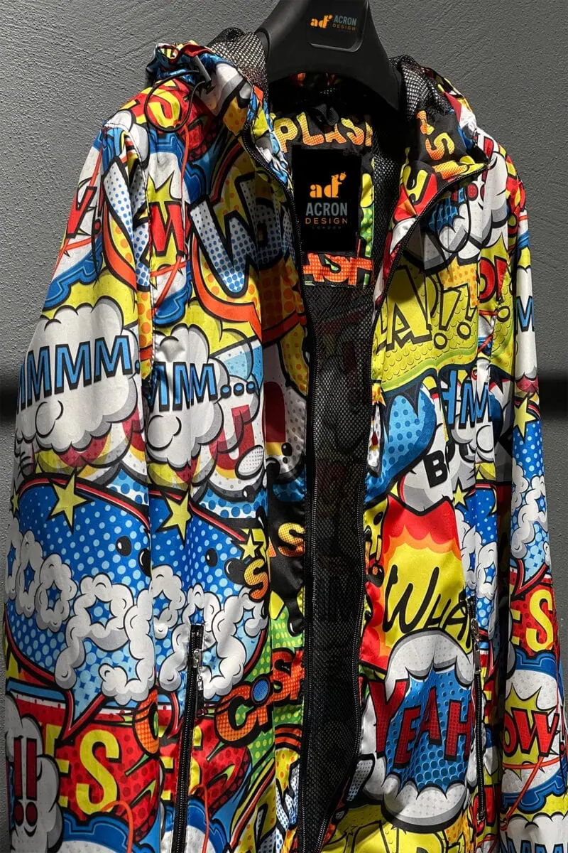 Unisex Splash Print Rain Jacket - Image 2