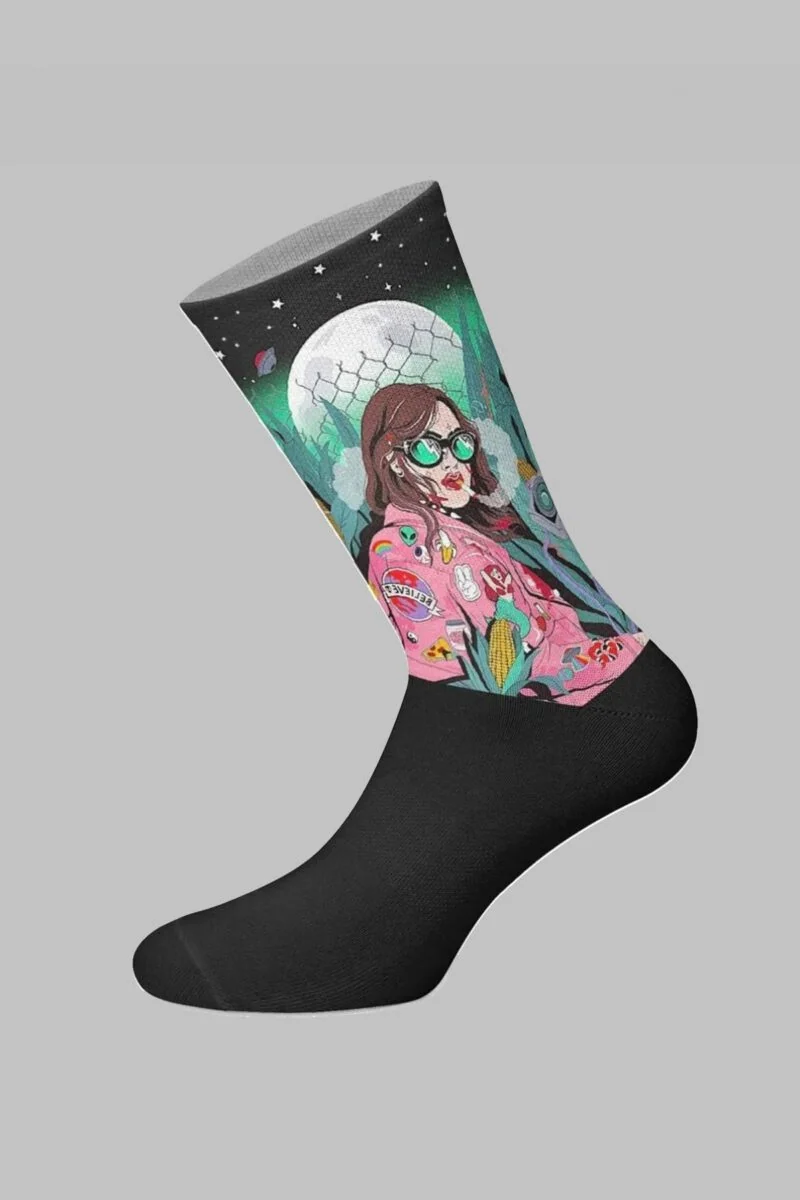 Cool Lady Designed Digital Printed Socks - Image 2