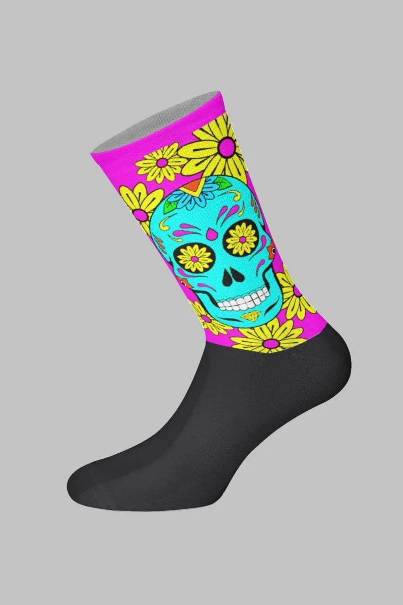 Pink Skull Digital Printed Socks - Image 2