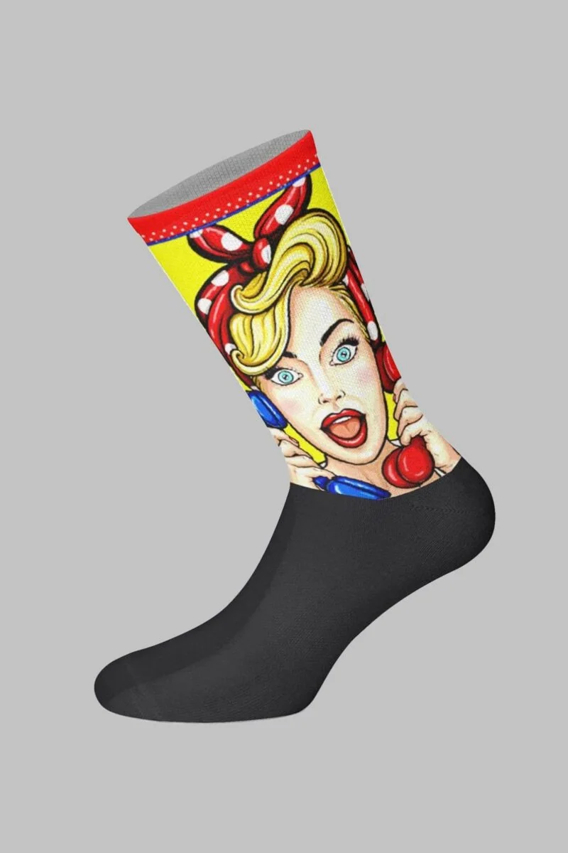 Pop Art Digital Print Socks - Image 2