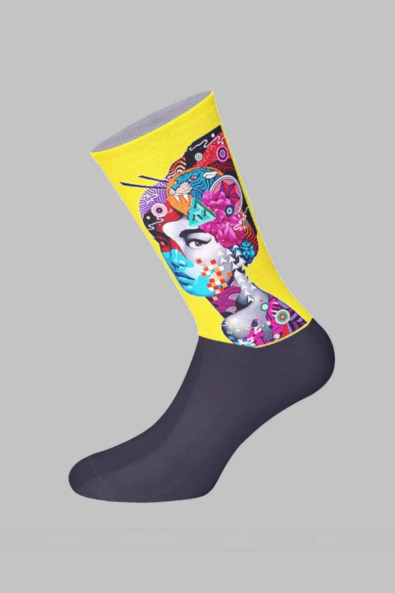 African Girl Designed Digital Printed Socks - Image 2