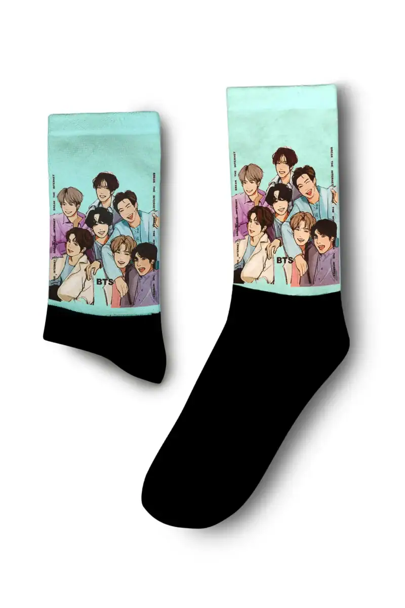 Bts Bangtan Boys Designed Digital Printed Socks - Image 2