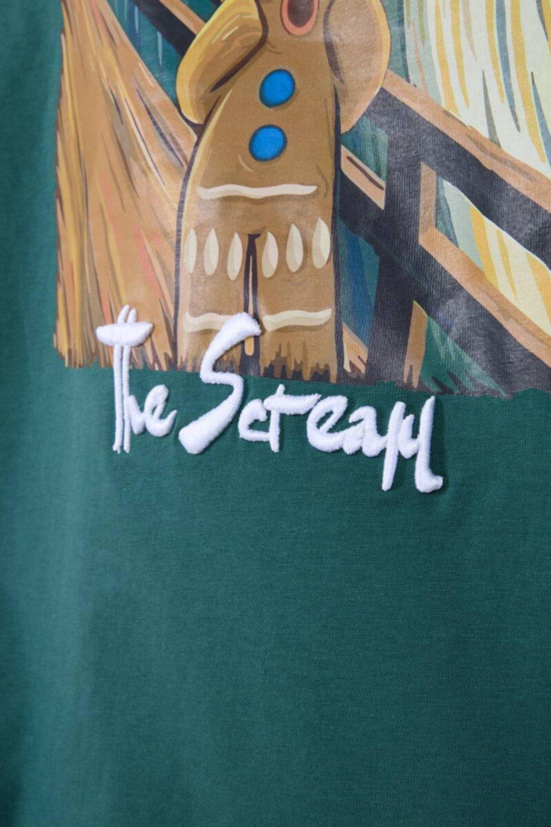 Cookie Monster Scream Embroidered Unisex T-Shirt - Image 20