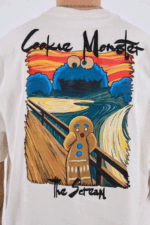 Cookie Monster Scream Embroidered Unisex T-Shirt - Image 13