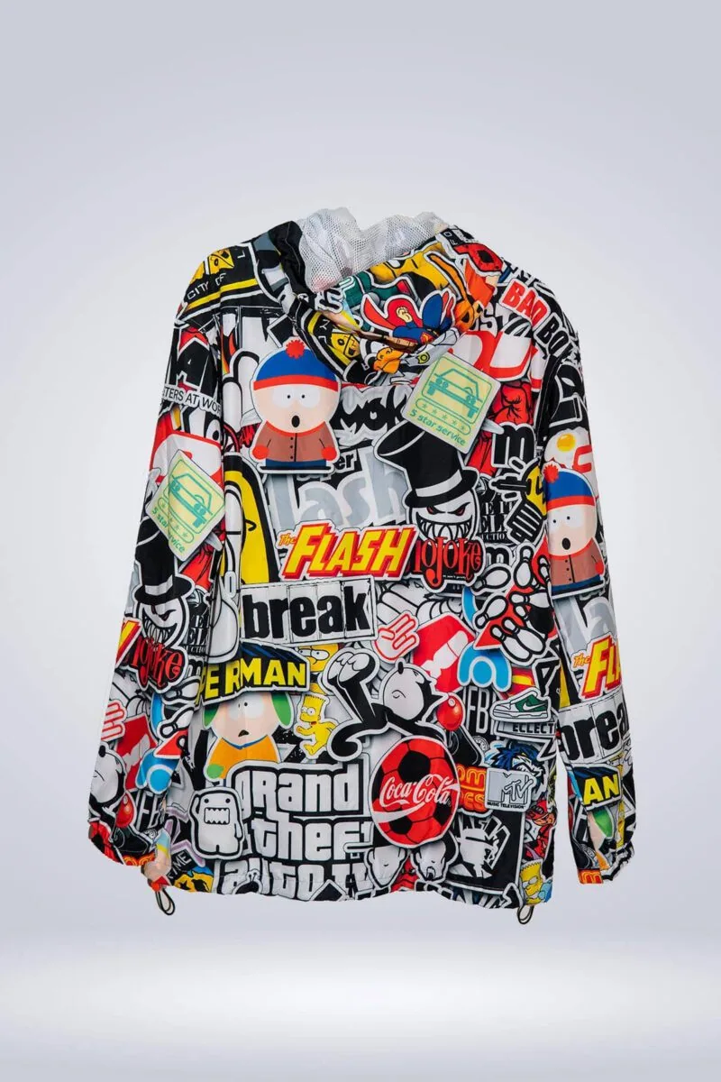 Unisex Superman Print Rain Jacket - Image 2