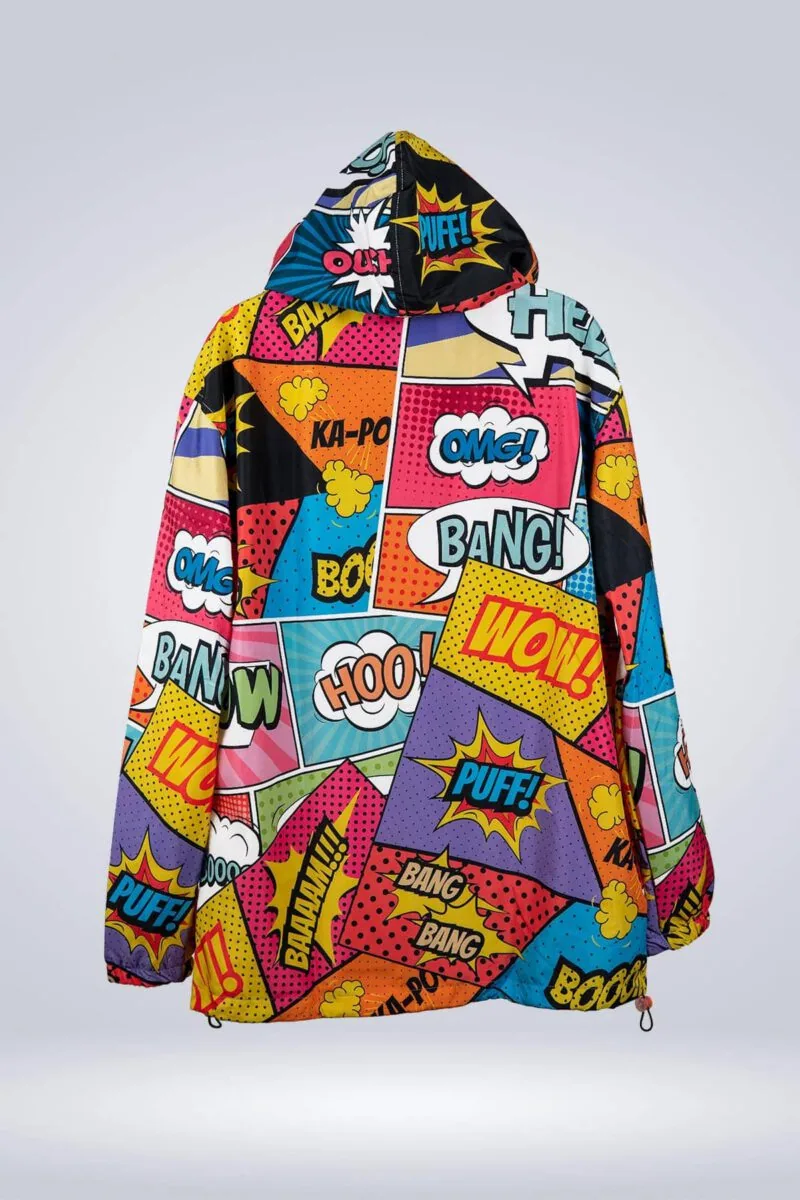 Unisex Popart Print Rain Jacket - Image 6